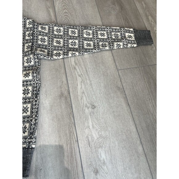 Dale of‎ Norway Fair Isle Sweater Wool 1/4 Zip Snowflake | Gray | Men's Large - Picture 11 of 16